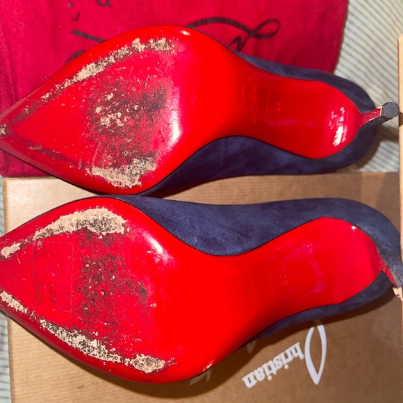 Christian Louboutin Pigalle Follies 100mm Navy - Picture 3 of 16